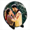 Round Shape Stone Photo Frame